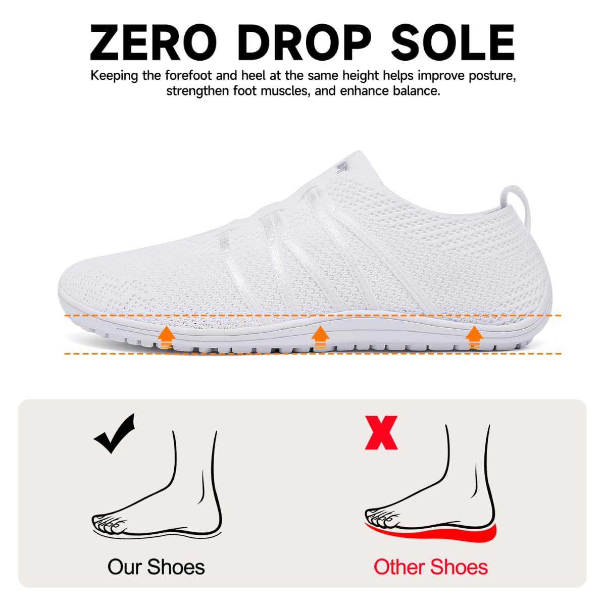 Zapatillas Barefoot Mujer Zero Drop Sneakers Minimalistas Hombre Zapatos Barefoot Ligeras Zapatillas Gym Transpirables Calzado Descalzo Unisex Tallas 37–45