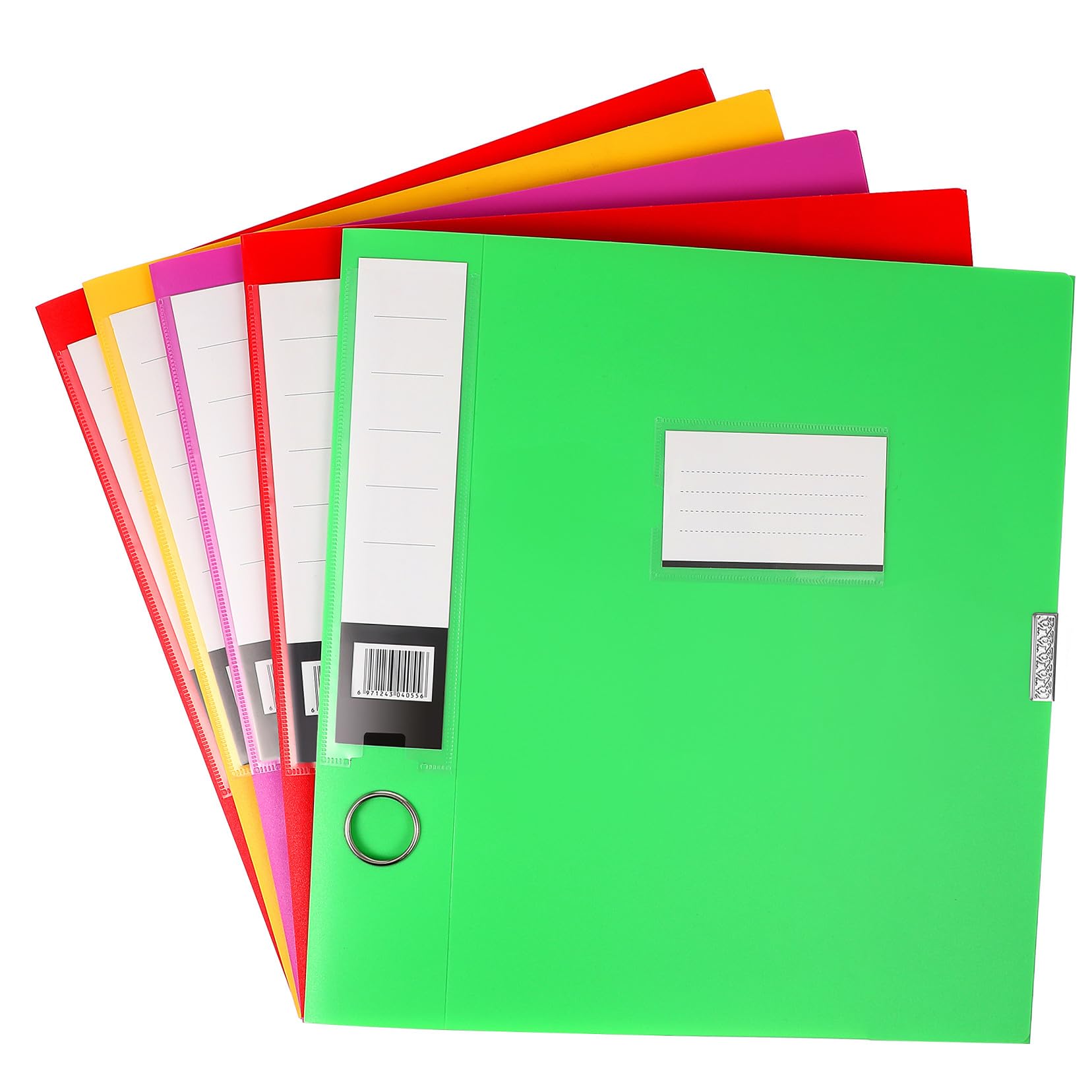 NUOBESTY Scatola Archivio Documenti Pieghevole in Plastica Pp, 5 Pezzi | Organizer Robusto e Riutilizzabile, Formato Portatile, per Studio e Scuola Colore Casuale