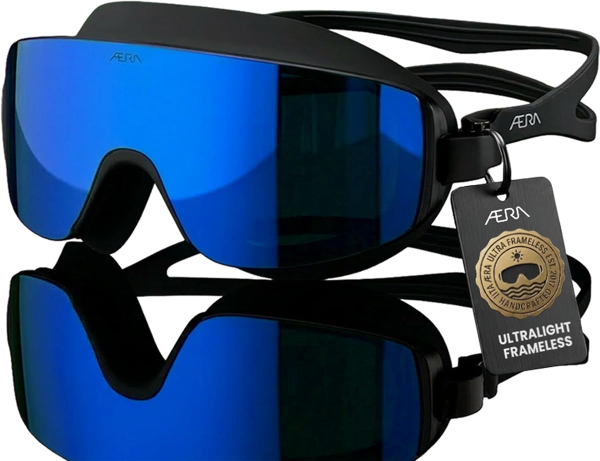 ÆRA Frameless Ultralight™ Swim Goggle, Anti-Fog Nanotech Lens, 100% UV Protection, Surf, SUP, Jet Ski, Waterski, Open Water