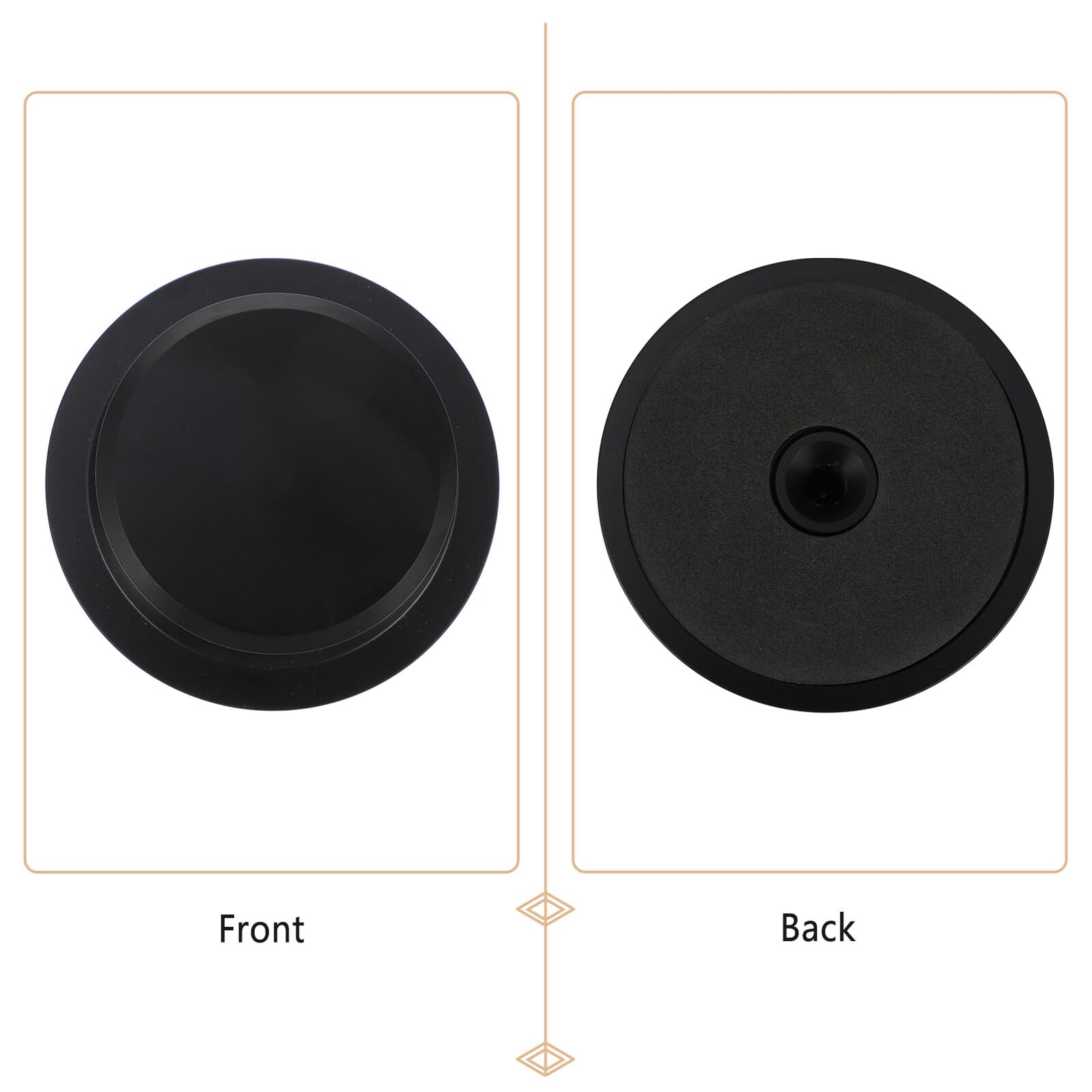 Toddmomy Estabilizador de Peso de Aluminio para Discos de Vinilo Reducción de Vibraciones Mejora Sonido Tocadiscos Accesorio Duradero Negro