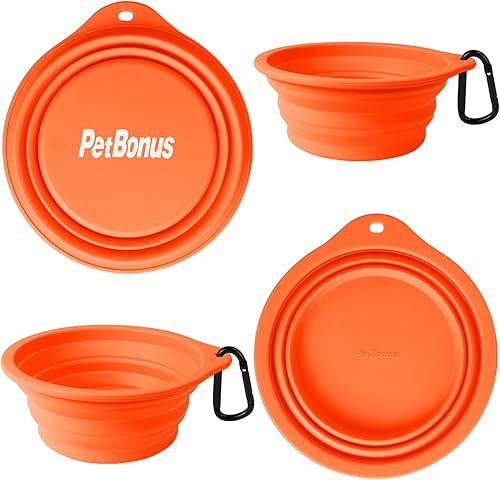 Miniatura 3 de PetBonus 2-Pack Silicone Collapsible Dog Bowls and Dog Collar Safety Clip