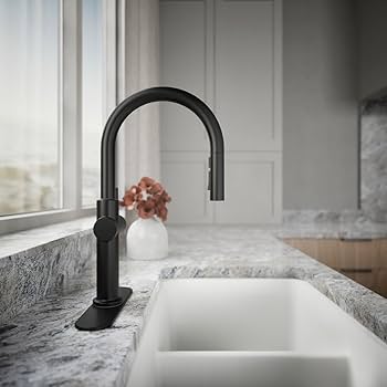 Amazon.co.jp: KOHLER 22972-BL クループルダウンキッチン蛇口