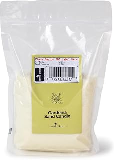 Estrella Blanca 1lb Gardenia Scented Sand Candles with Wicks, Pearled Candle, Powder Candle Wax, Refillable Pearl Candle with 10 Wicks for Candlemaking