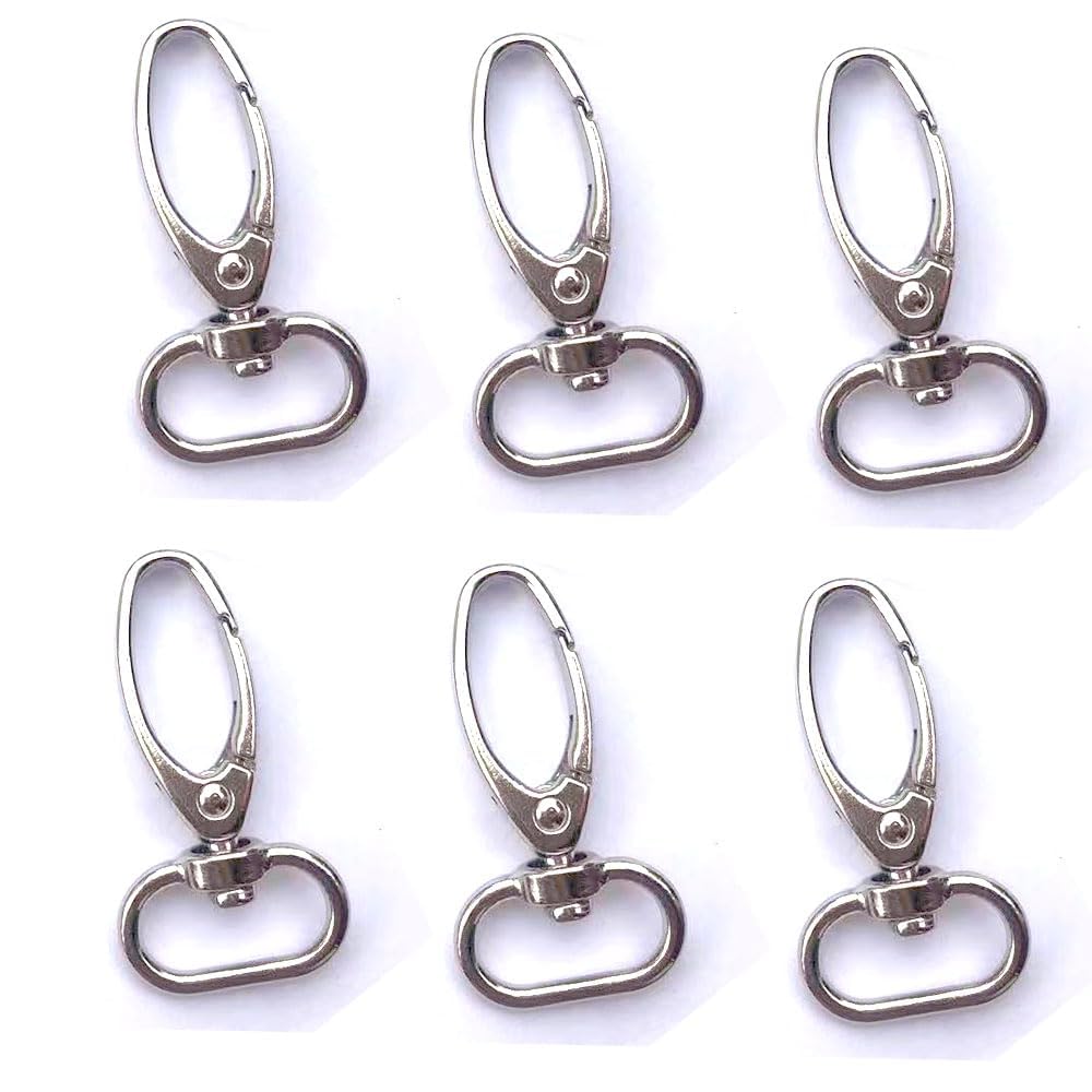 30 piezas de cierre giratorio, mosquetones, llavero de langosta, clip de gancho para bolsos, cinturones, llaveros y manualidades (ancho interior 25mm)