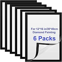 HY-MS 6PCS Diamond Painting Frames, Frames for 30x40cm / 12x 16 Diamond Painting Canvas, Magnetic Diamond Art Frame Self-Adhesive, Picture Frames for Diamond Painting Accessories | Photo Frames for Wall Decor