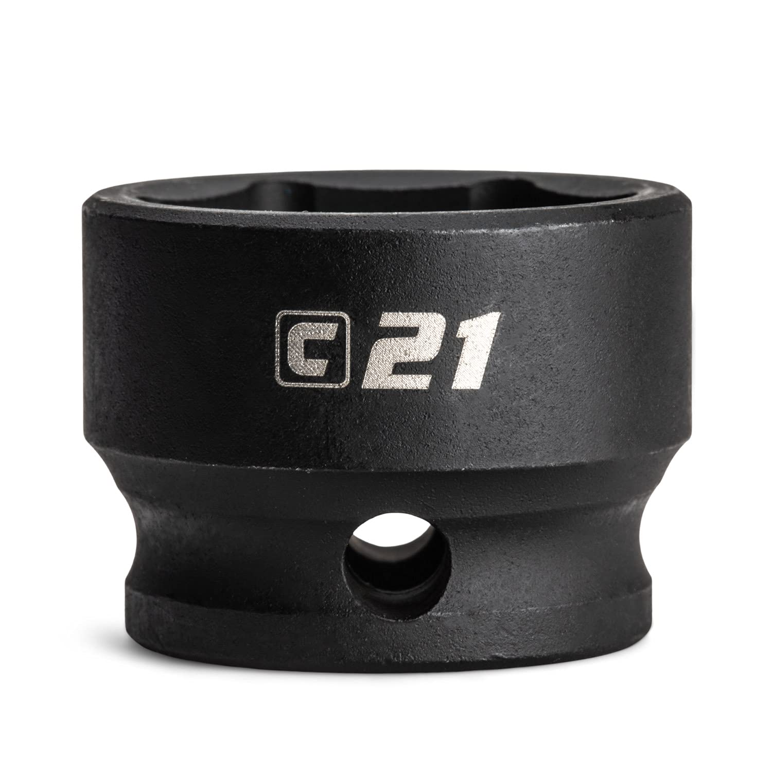 Capri Tools 21 mm Stubby Impact Socket, 3/8 in. Drive, 6 Point, Metric