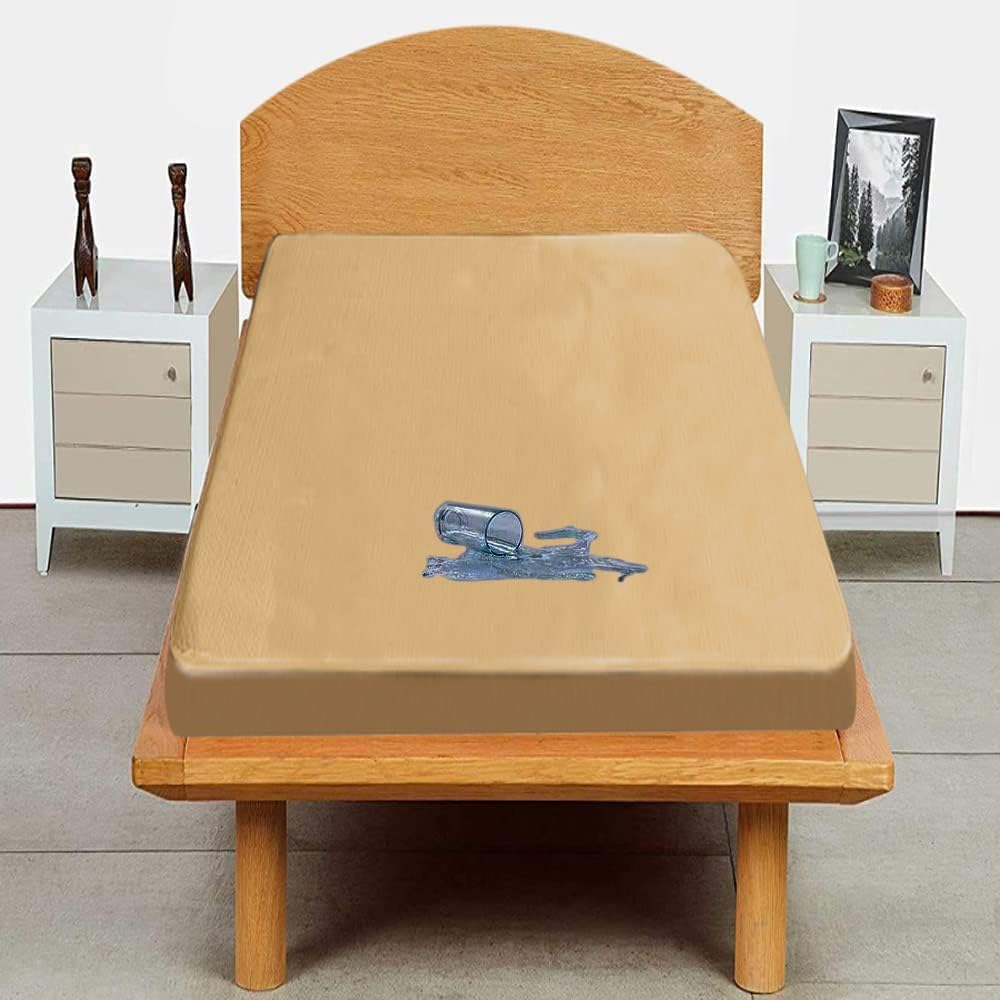 Trance Cotton Feel Terry Ultra Soft Waterproof Mattress Protector | Breathable - Hypoallergenic Bed Protector (72x36 inch | 6x3 feet, Brown - Pack of 1)