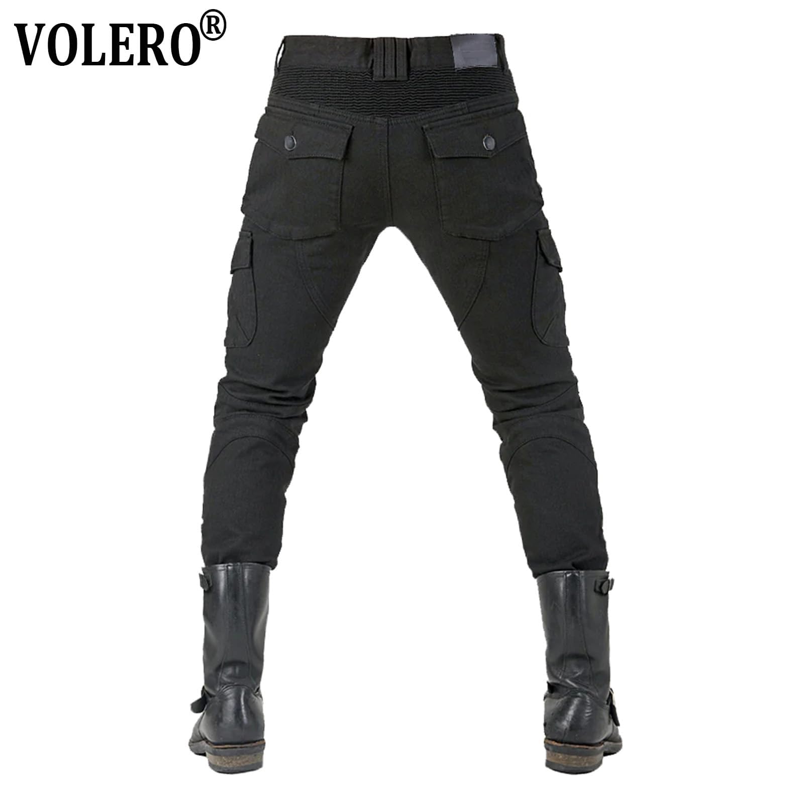 Original Pantalon Moto Homme JES-06 | Jean Moto Homme | 97% Coton + 3% Élasthanne | Empiècements Élastiques et Rembourrage Amovible | Convient pour Un Usage Quotidien et pour La Moto