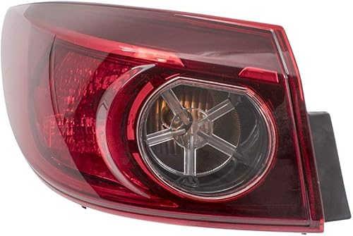 Brock Lámpara trasera de repuesto para conductores, luz trasera montada en un cuarto de panel, compatible con Mazda3 Sedan BHN151160B 14-18