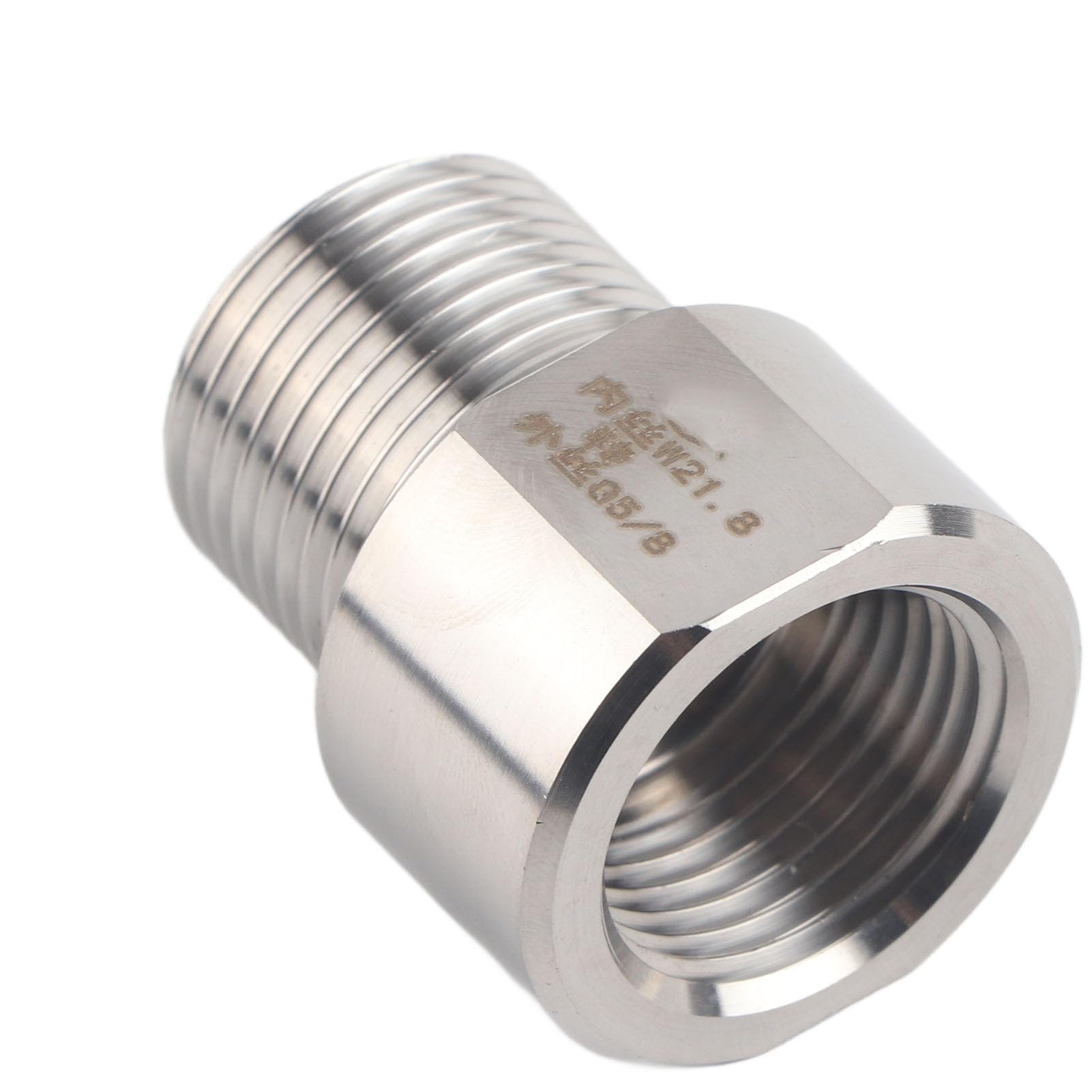 Aluminiowy zawór adaptera cylindra CO2 W21,8 do G5/8 do konwersji imperialnej, kompatybilny regulator CO2 do systemów napojów, piwowarstwa domowego i zastosowań gazowych (W21.8 do G5/8)