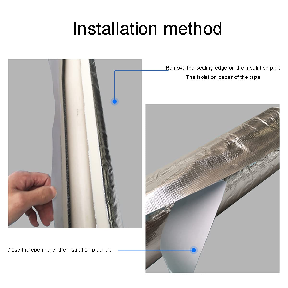 Aislamiento de tuberías Autoadhesivo,Tubo de Espuma de Aislamiento de tuberías,Impermeable/Anticongelante/Retardante para Tubos de Agua Caliente de Aire Acondicionado Solar al Aire Libre