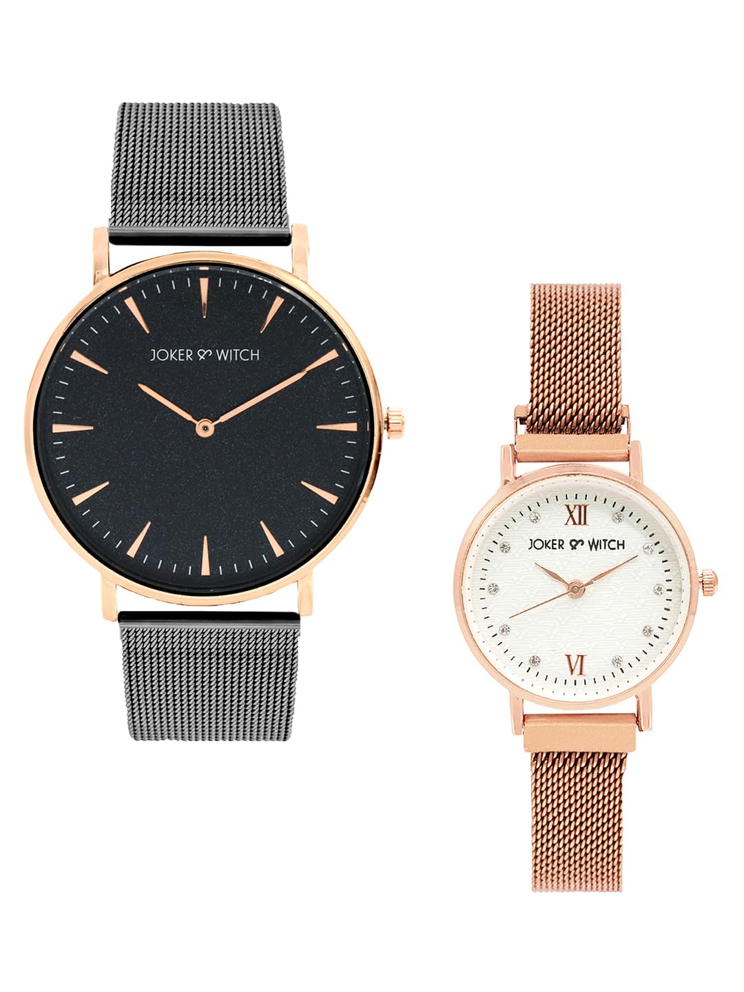 Joker & Witch Stainless Steel Joker And Witch Jamie And Landon Couple Analogue Watches, White Dial, Gold Band (B0CD2JF8X1) Amazon Price History, Amazon Price Tracker