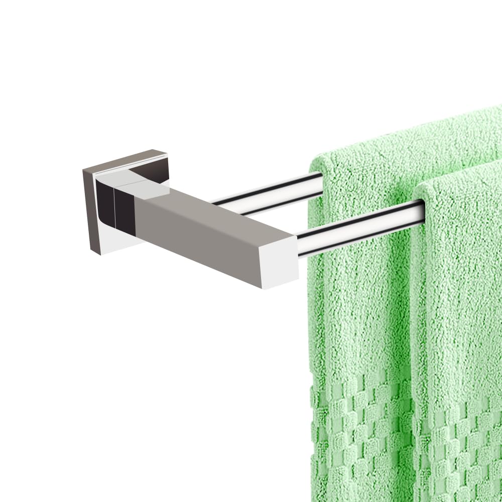HONPHIER® Towel Shelf Multi-Function Towel Rack SUS304 Stainless Steel Towel Storage Wall Mounted Bath Towel Rail Double Towel Bar for Bathroom
