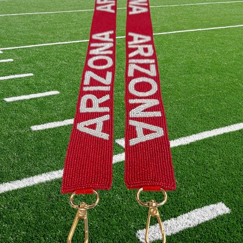 Lashicorn Arizona Red Beaded Purse Strap White Letters 49” Pro Football Stadium Approved Clear Bag Cardinal Gold Hardware Sports College Crimson2