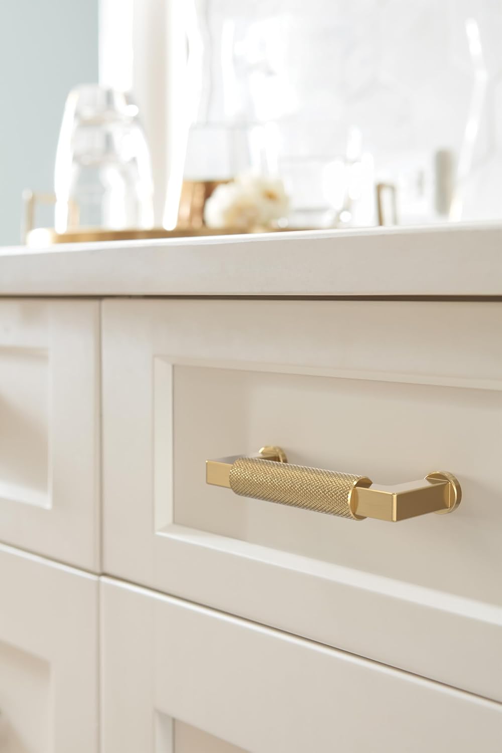 Amerock Balata 3 inch (76mm) Center-to-Center Champagne Bronze Cabinet Pull, BP37622CZ