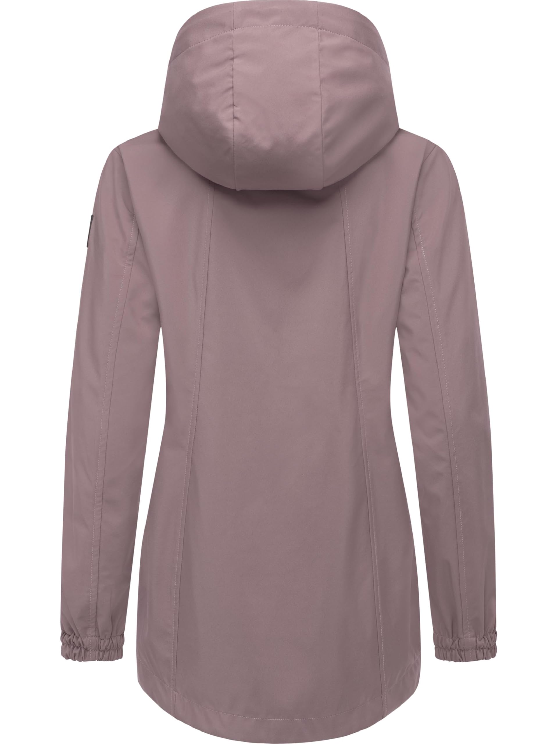 Ragwear Damen lange Übergangsjacke wasserdichter und atmungsaktiver Kurzmantel mit verstellbarer Kapuze Zuzka Sport YOUMODO XS-6XL