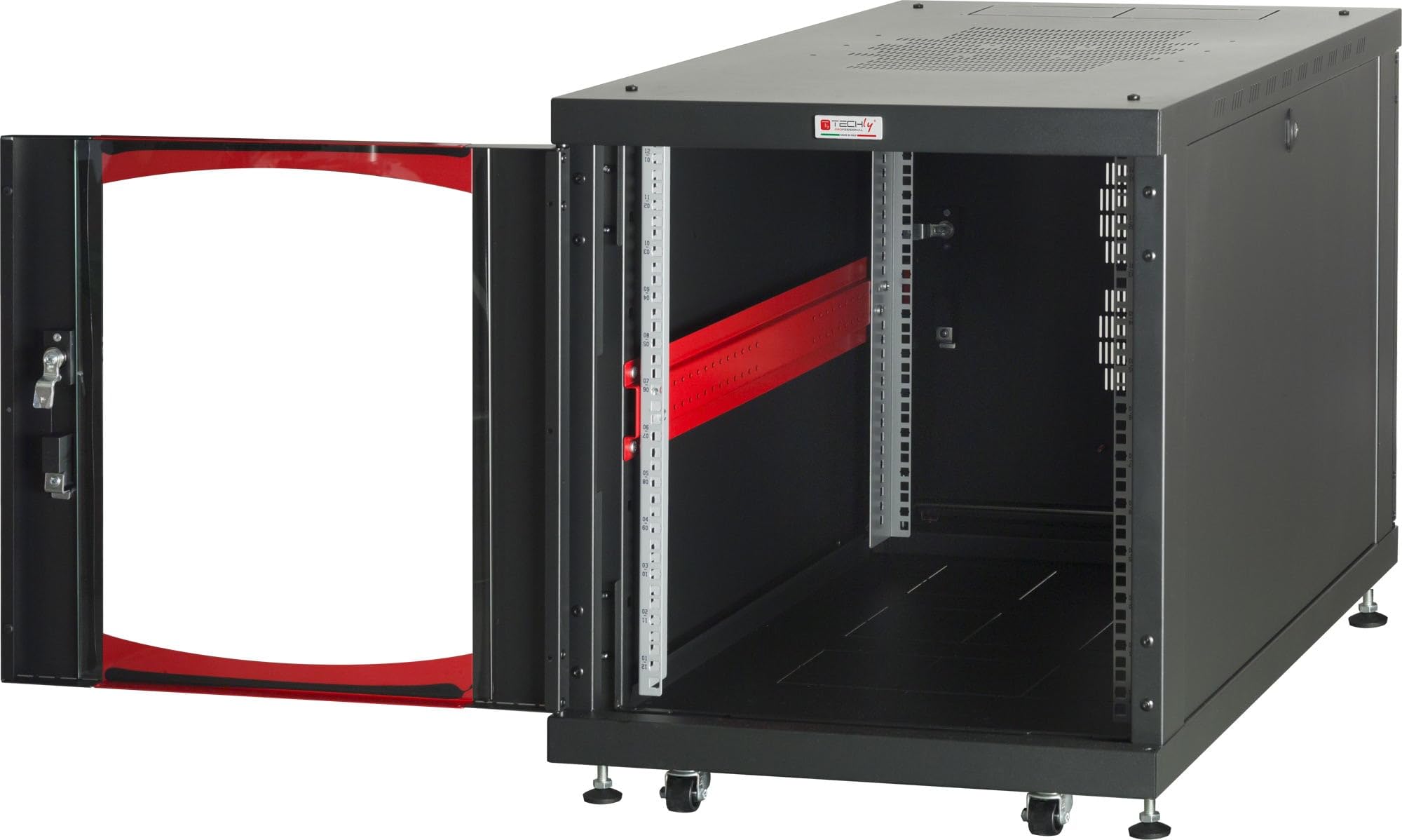 Techly Professional 105698 Armadio Server Rack 19" 600x800 12 unità Nero da sotto-scrivania Nero