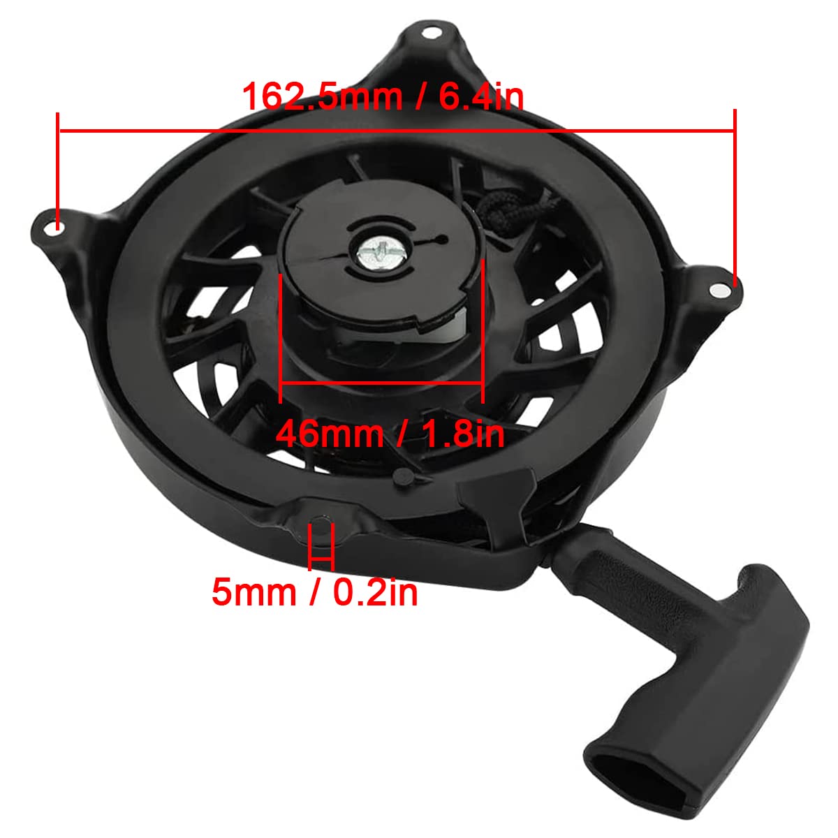 ZAMDOE 497680 Conjunto de arrancador de Retroceso para Briggs & Stratton 497598 498144 12 Motor CID Motor, arrancador de rebobinado para Oregon 31-068 para rotativo 12368150-3