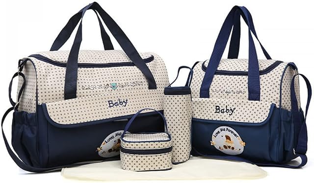 NUTOT kit mala maternidade,menino menina,kit bebe,Incluindo almofada de urina, bolsa de garrafa, lancheira, bolsa de ombro, bolsa, conjunto de cinco peças,Grande capacidade e multifuncional