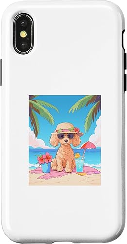Miniatura 7 de Funda de verano divertida para iPhone 11 Pro Max Toy Poodle Beach