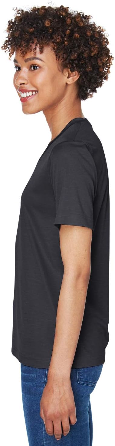 Team 365 Ladies' Sonic Heather Performance T-Shirt L BLACK HEATHER - Image 3