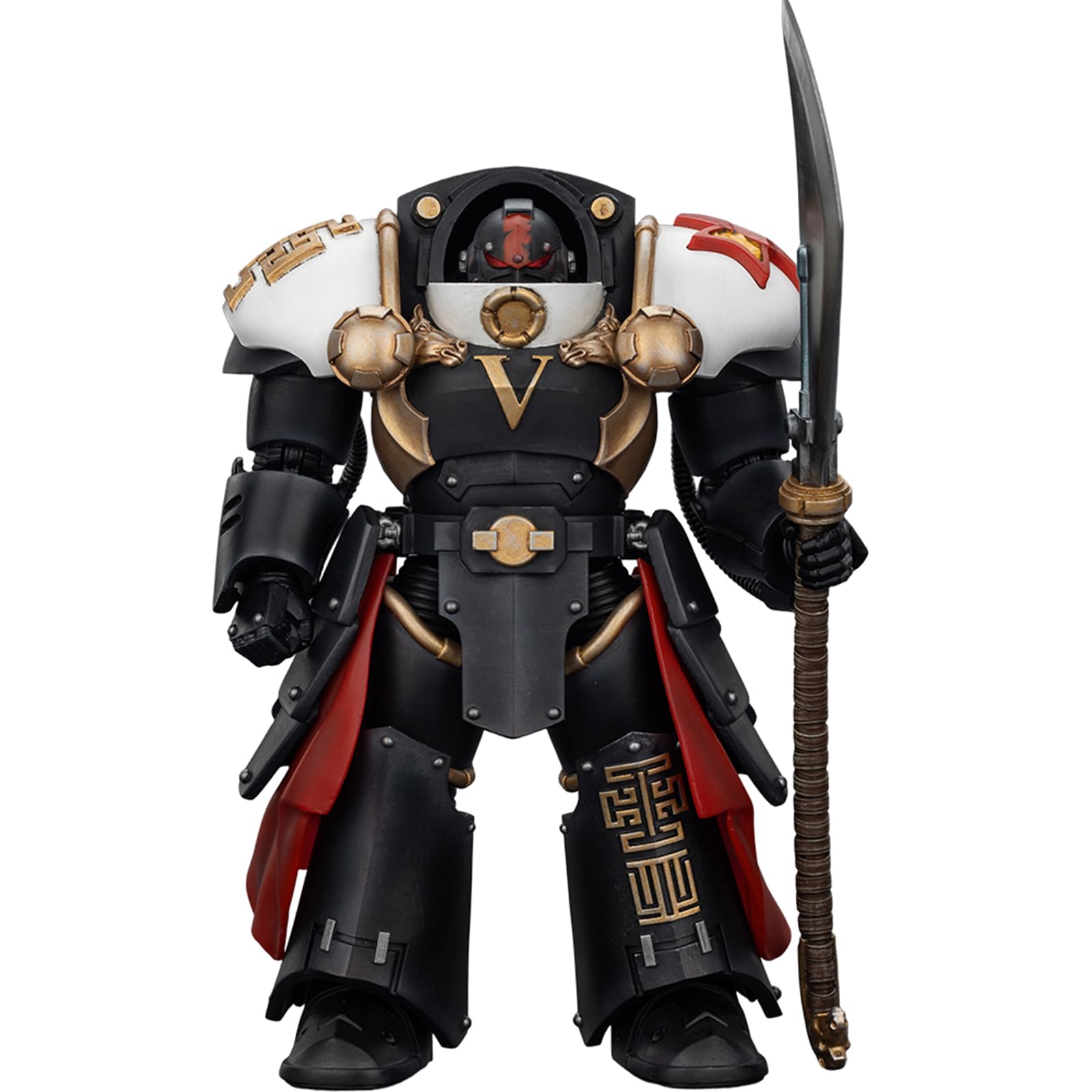 JOYTOY Warhammer 40k Horus Heresy, White Scars Ebon Keshig Terminator 1 with Power Glaive 1/18 Action Figure Collect And Display Model