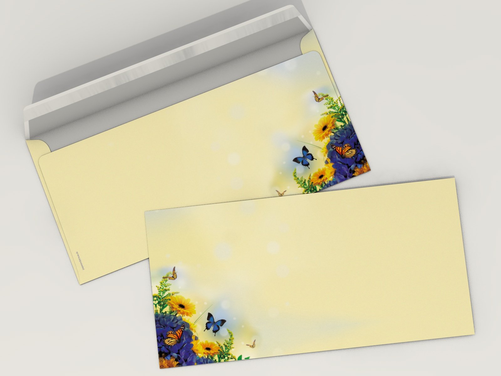 Briefumschläge Sommerblumen Bedruckt – 10er-Set DIN Lang, Postgeprüft – Für Grußkarten, Einladungen & Persönliche Post