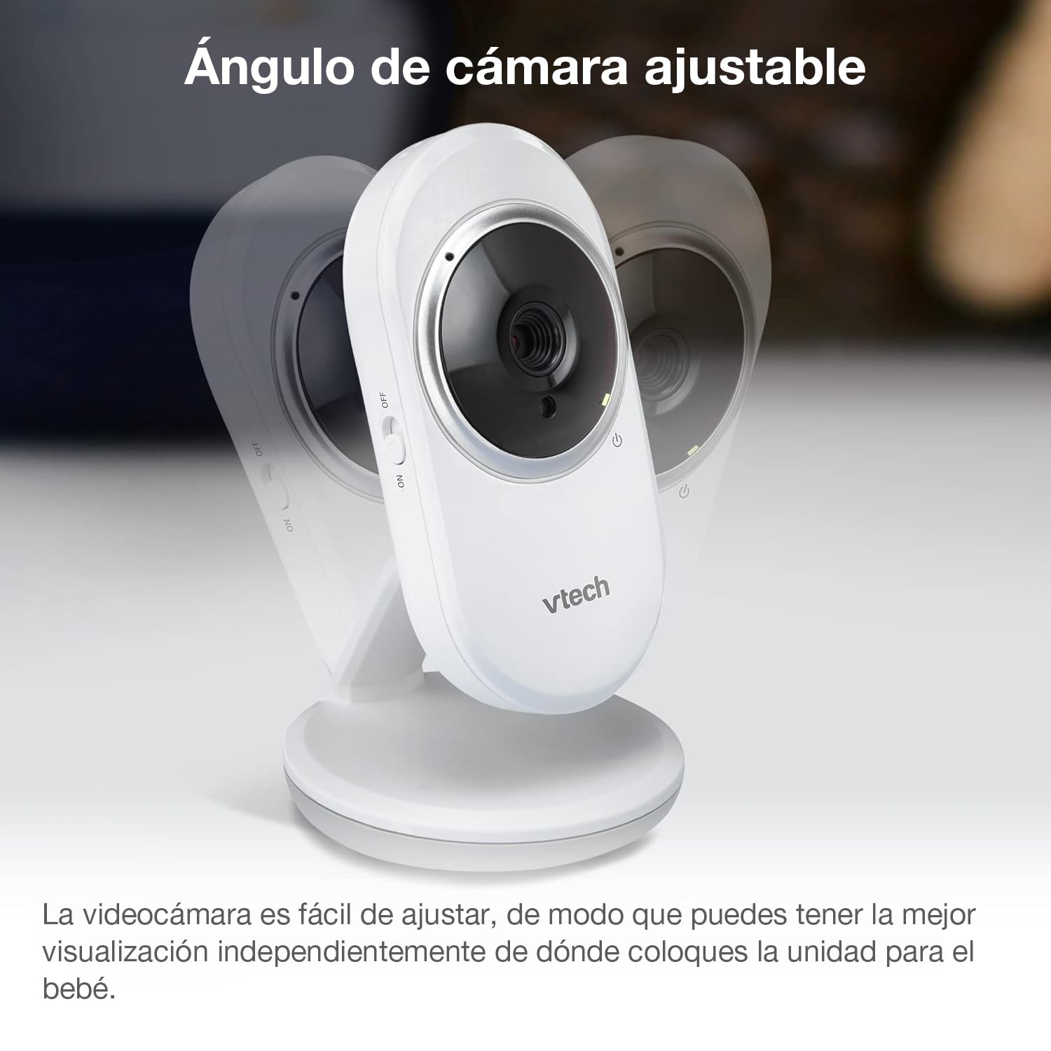 VTech Baby Monitor con Display 2,4", Visione Notturna, Comunicazione Bidirezionale, Sensore di Temperatura, Indicatore Sonoro, Raggio Fino a 300m, Suoni Rilassanti e Ninne Nanne, Senza Wi-Fi: VM320