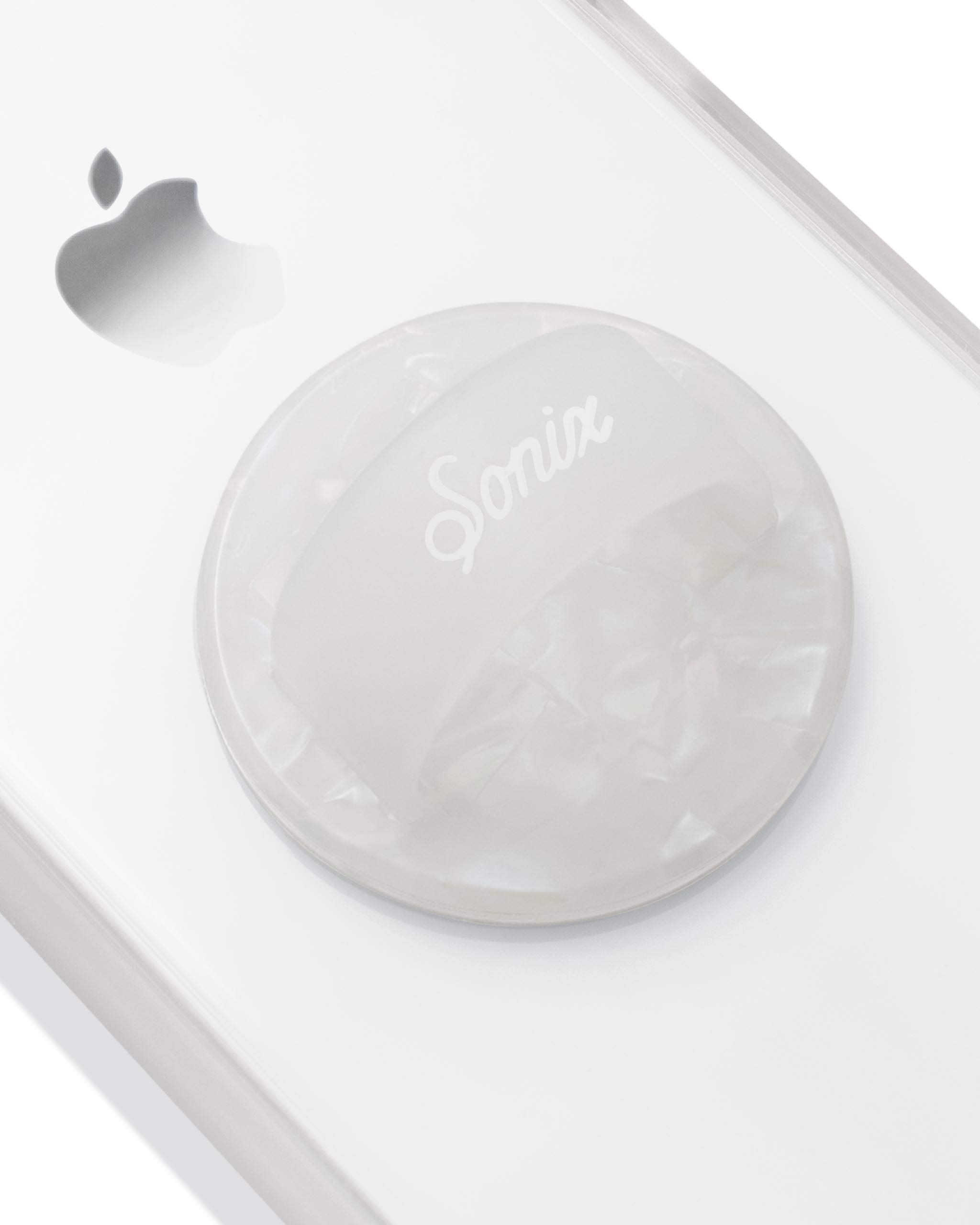 Sonix Silicone Phone Ring - Pearl Tort, White