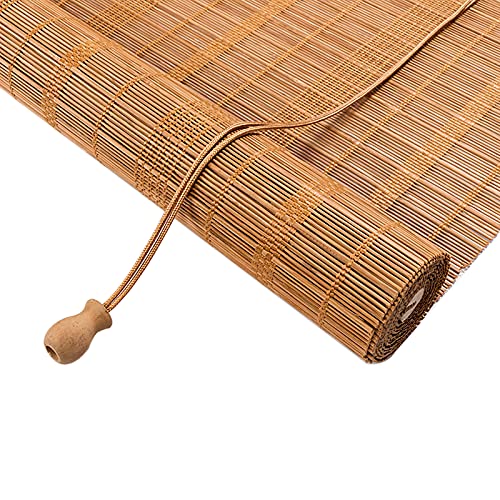 Persiana enrollable de bambú para interiores y exteriores, decoración de patio, oficina, filtro de luz, con privacidad, ventilación transpirable, anti UV, 50 x 60 cm