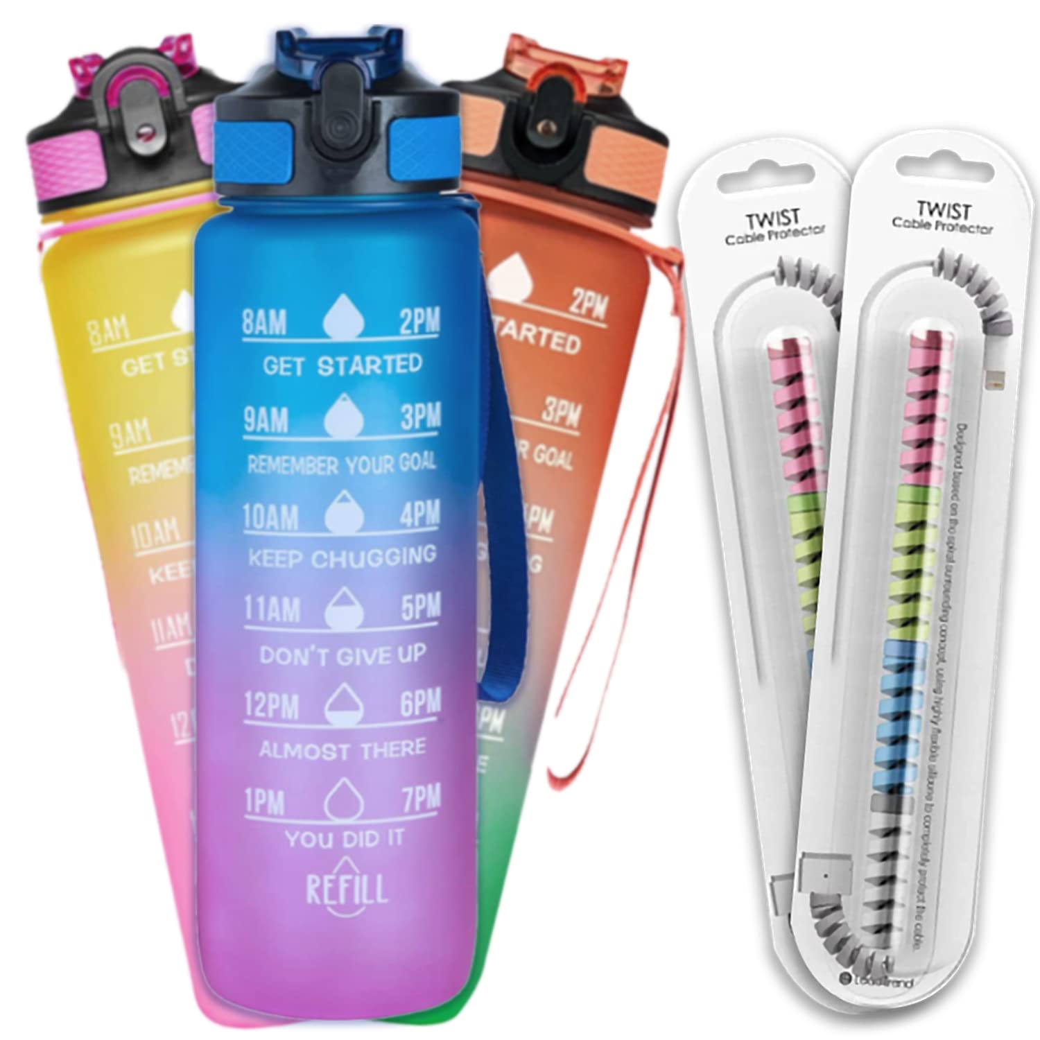 Water Bottle With Time Markings/Day Water Bottle With Time Markings