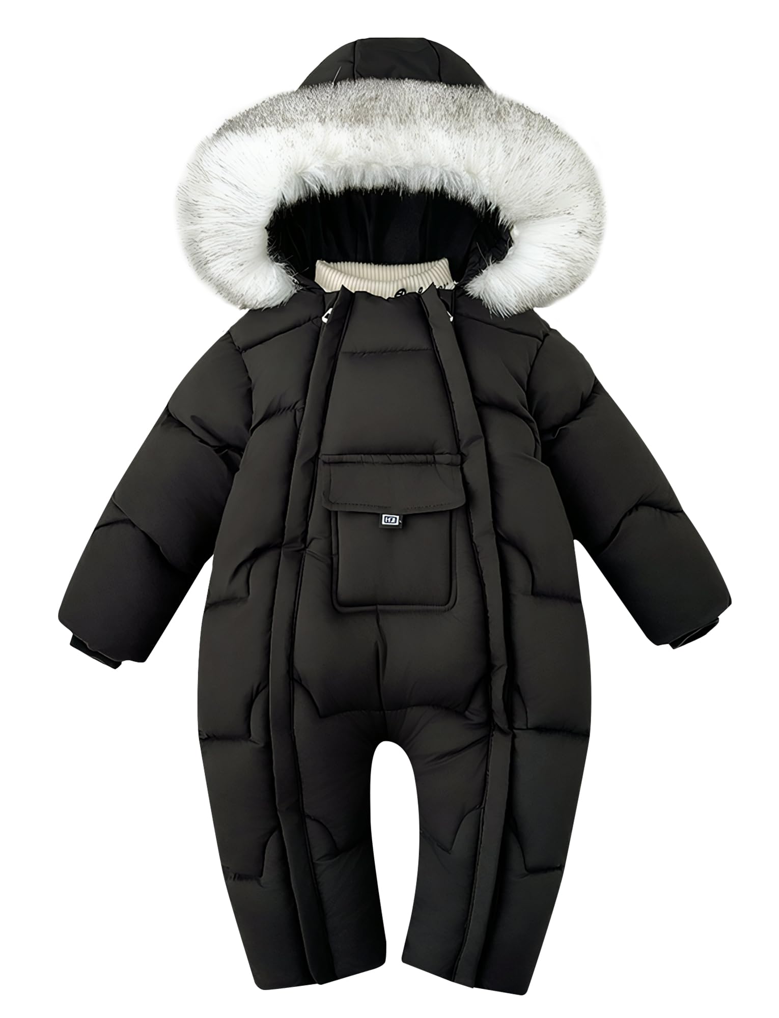 SEAUR Baby Schneeanzüge Winter Overall mit Kapuze Gefüttert Winteranzug Neugeborene Mädchen Jungen Warm Outfits 3 Monate-3 Jahre