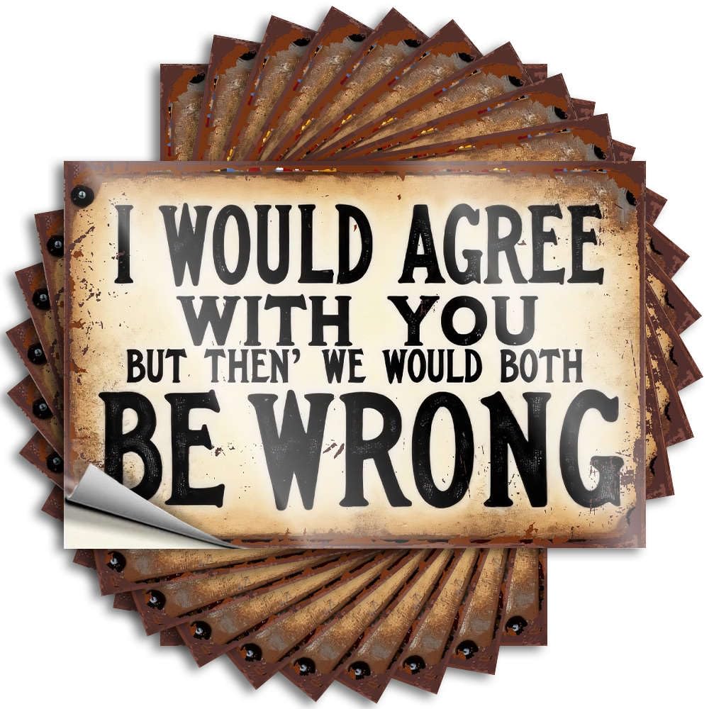 Indie Room Decor Sports Decal - I Would Agree with You But Then' We Would Both Be Wrong. Tumbler Waterproof Vinyl Sticker(12X18CM)