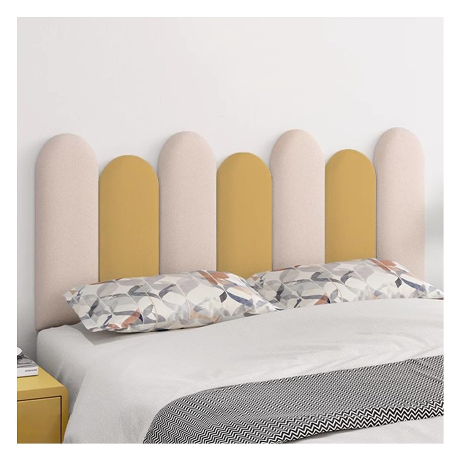 NURUGURE Decorative Wall Padding Panels Upholstered Easy Install Padded Wall Covering for Headboard Bedroom Playroom