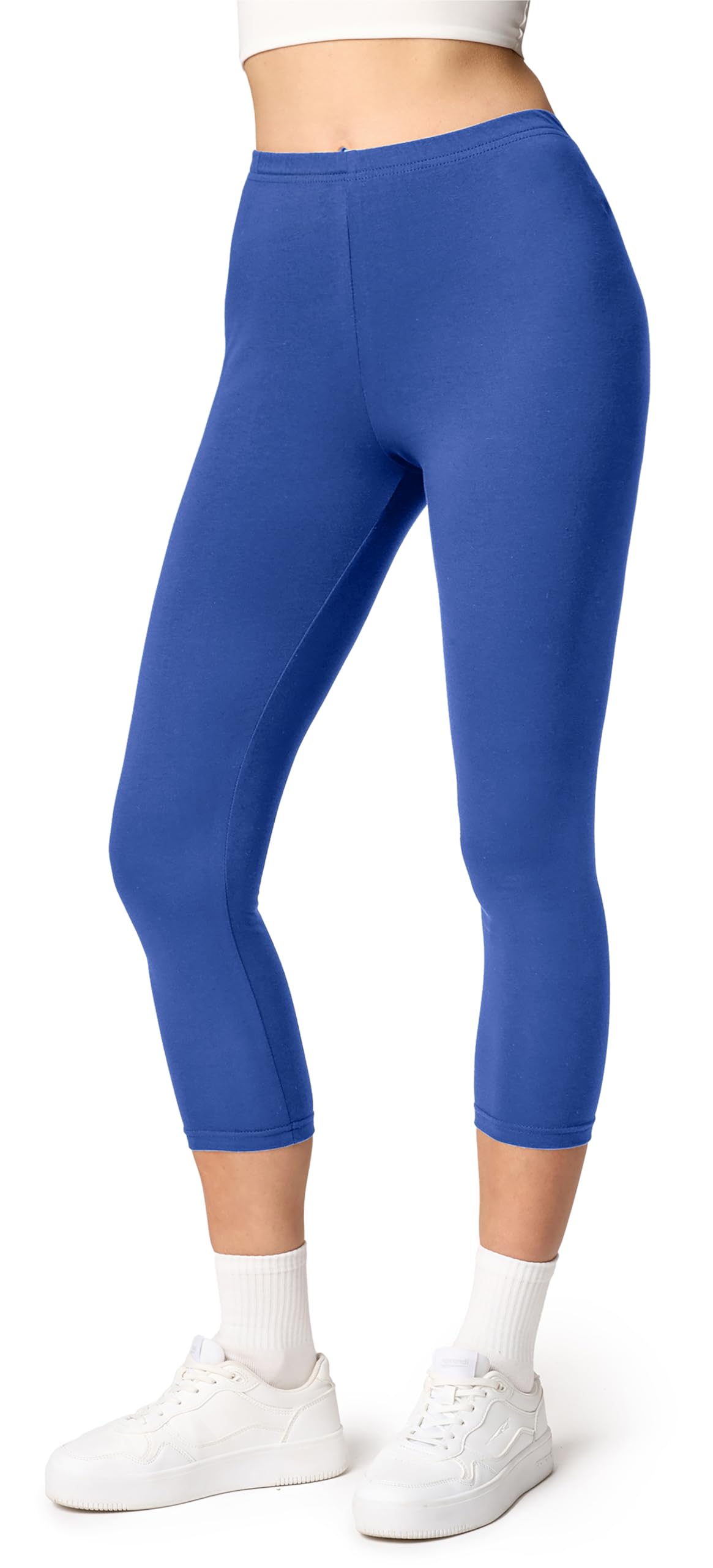 Ladeheid Leggings Damen 3/4 Baumwolle bequem und atmungsaktiv Capri Leggings Damen für Sommer LA40-132