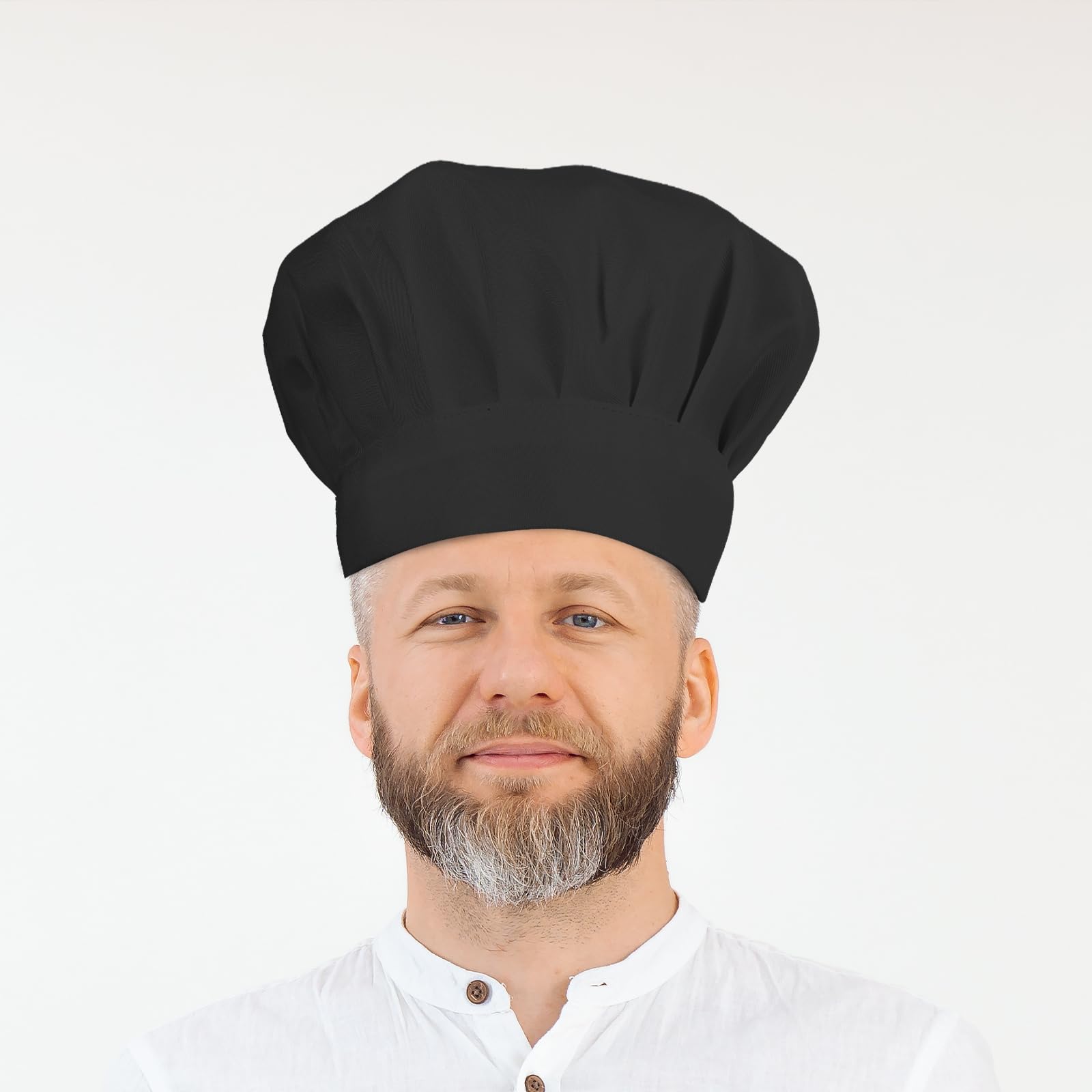 Teaaha 3 czapki kucharskie, uniseks, regulowana, dla dorosłych, mężczyzn i kobiet, do restauracji, gotowania, grilla, pieczenia, mundurek kuchenny (czarny, biały, burgundowy)