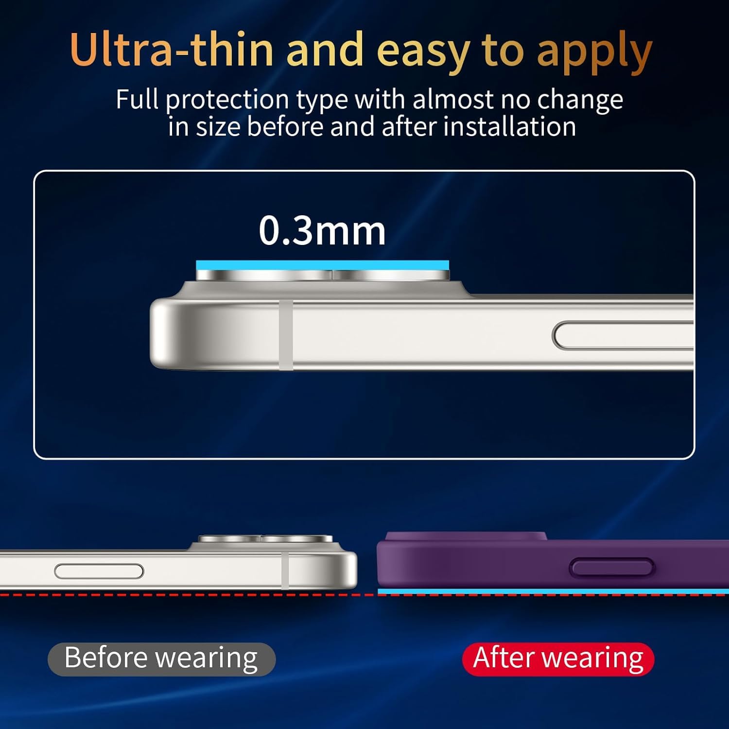 FLLAO 4 in 1 Cover per iPhone 13 Custodia con 2 Pellicola Vetro Temperato e 1 Fotocamera Protettiva, [Cuscino d'aria integrato] Morbido TPU Bumper Protection Cover iPhone 13, Viola Scuro