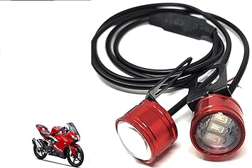 Red Colour 6 Led Strobe Light for Bike | Warning Emergency Police Light | Motorcycle Strobe Light | Compatible with TVS Apache RR310