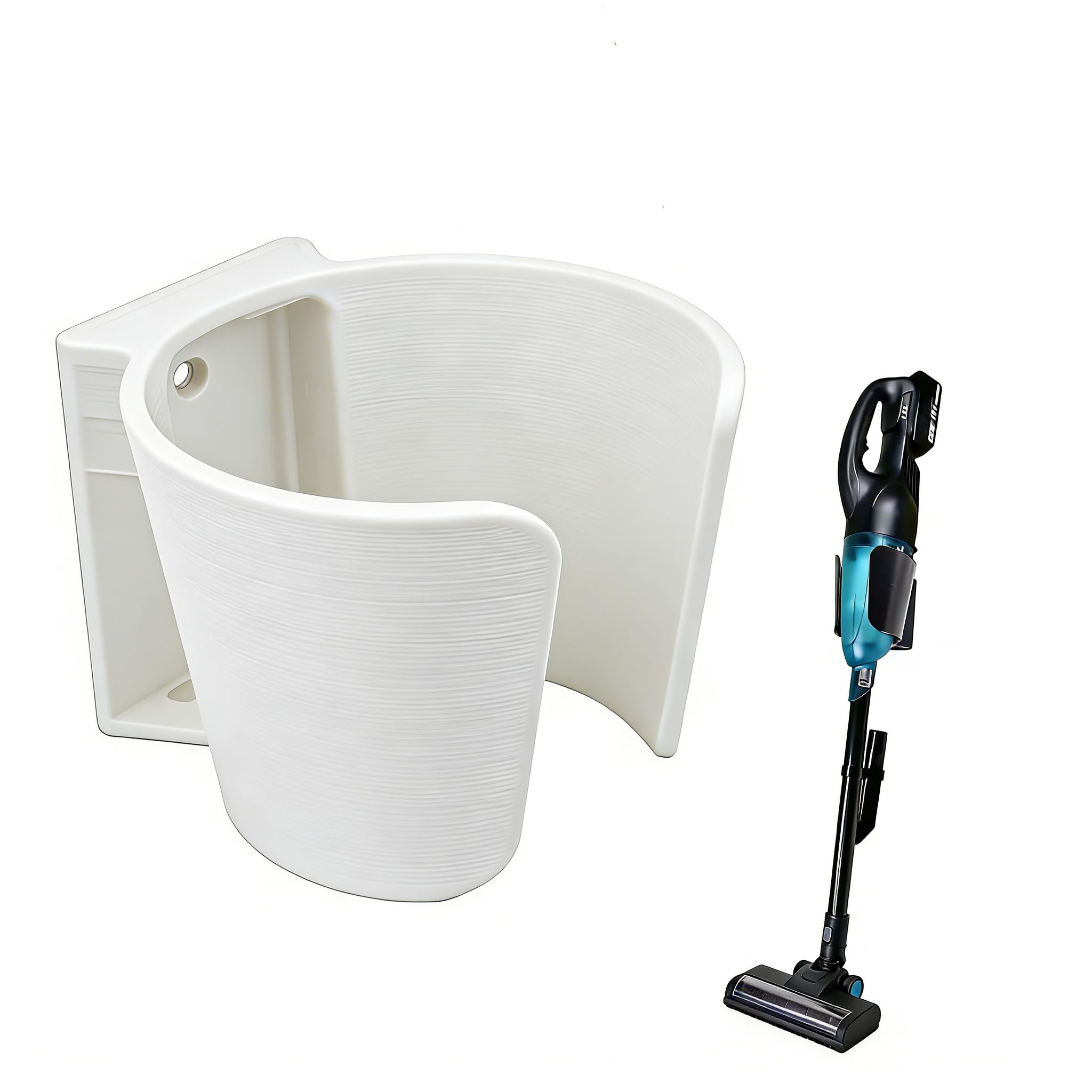 Soporte de pared para aspiradora, accesorio de pared, soporte universal para batería, soporte universal para aspiradora, soporte de pared para serie, aspirador de batería, soporte de pared (blanco)