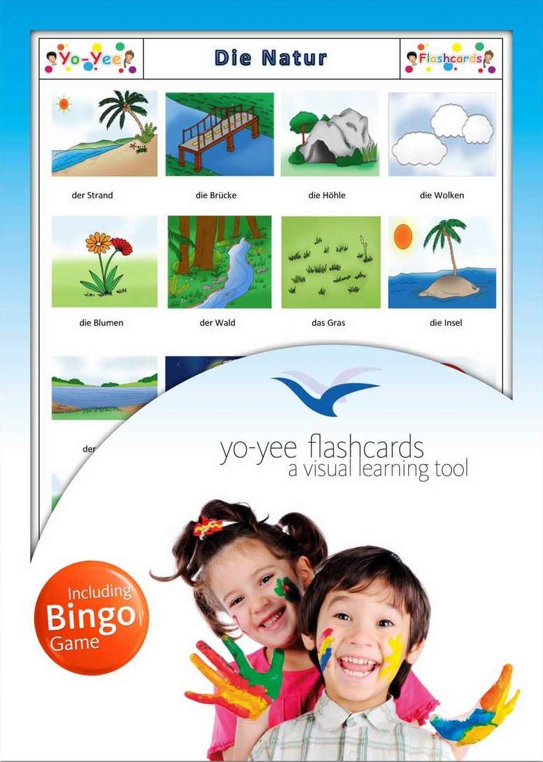 Amazon.com: Nature Flashcards in German Language - Flash Cards with  Matching Bingo Game for Toddlers, Kids, Children and Adults - Size 4.13 ×  5.83 in - DIN A6 : Toys & Games