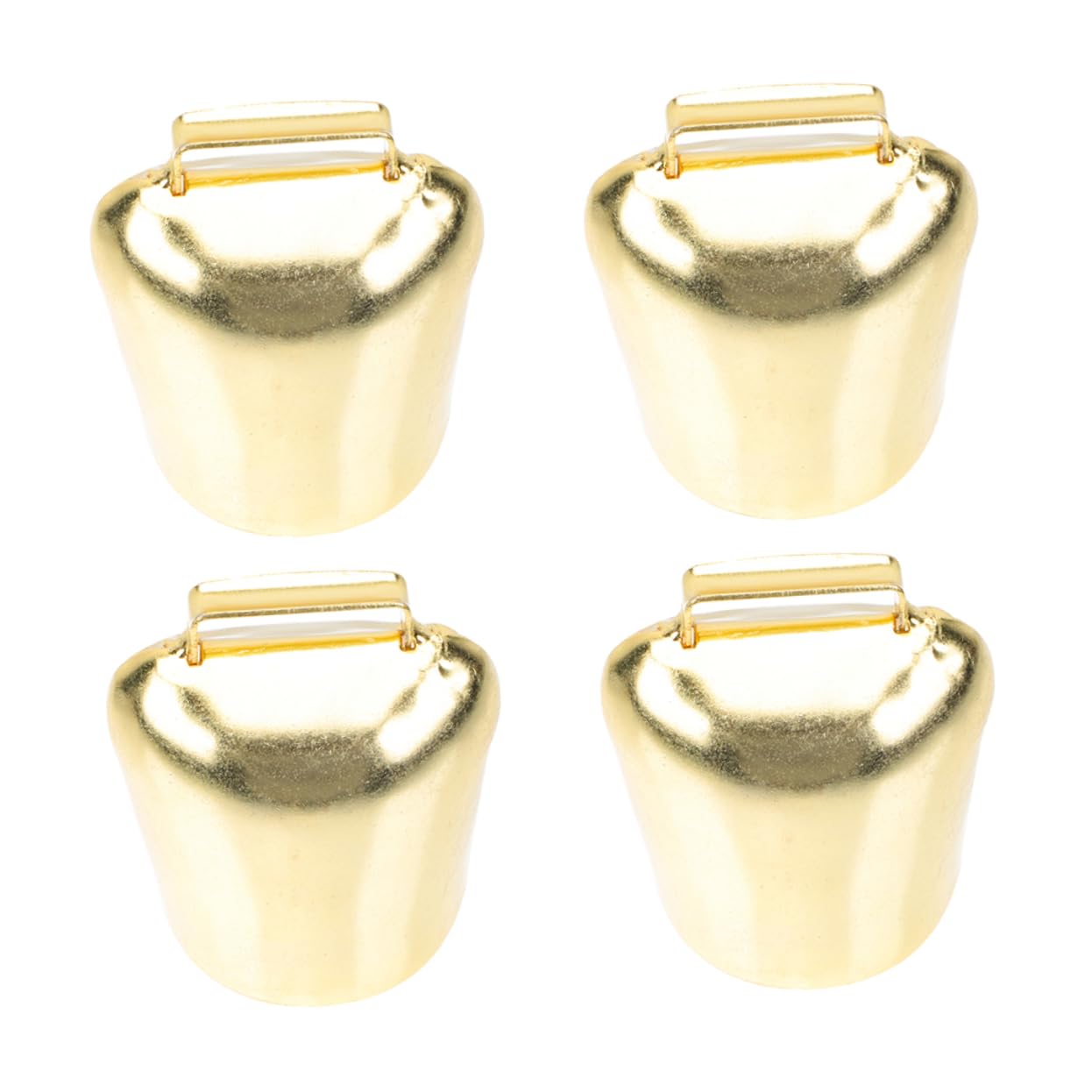 STOBAZA 4pcs Christmas Cow Bells Patriotic Cattle Bells for Decorations Craft Handle Decorative Farm Animal for Sheep Horse