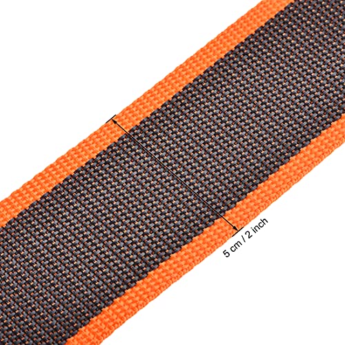 Image of uxcell Luggage Strap Suitcase Belt with Buckle Label, 2x78 2Mx5cm Adjustable PP Travel Bag Packing Accessory, Orange Gray