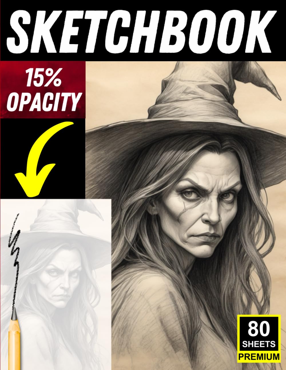Fantasy Character Tracing Witch Sketchbook: 80 Light-Opacity Pages for Drawing, Tracing & Artistic Practice