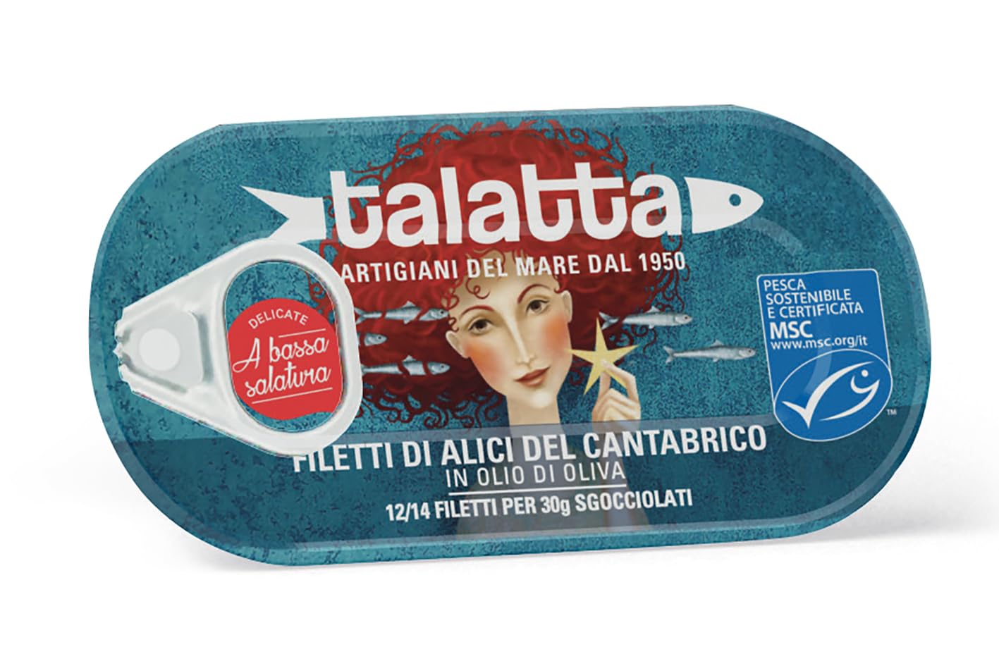 Talatta Spanish Cantabrian Anchovies in Olive Oil 48g