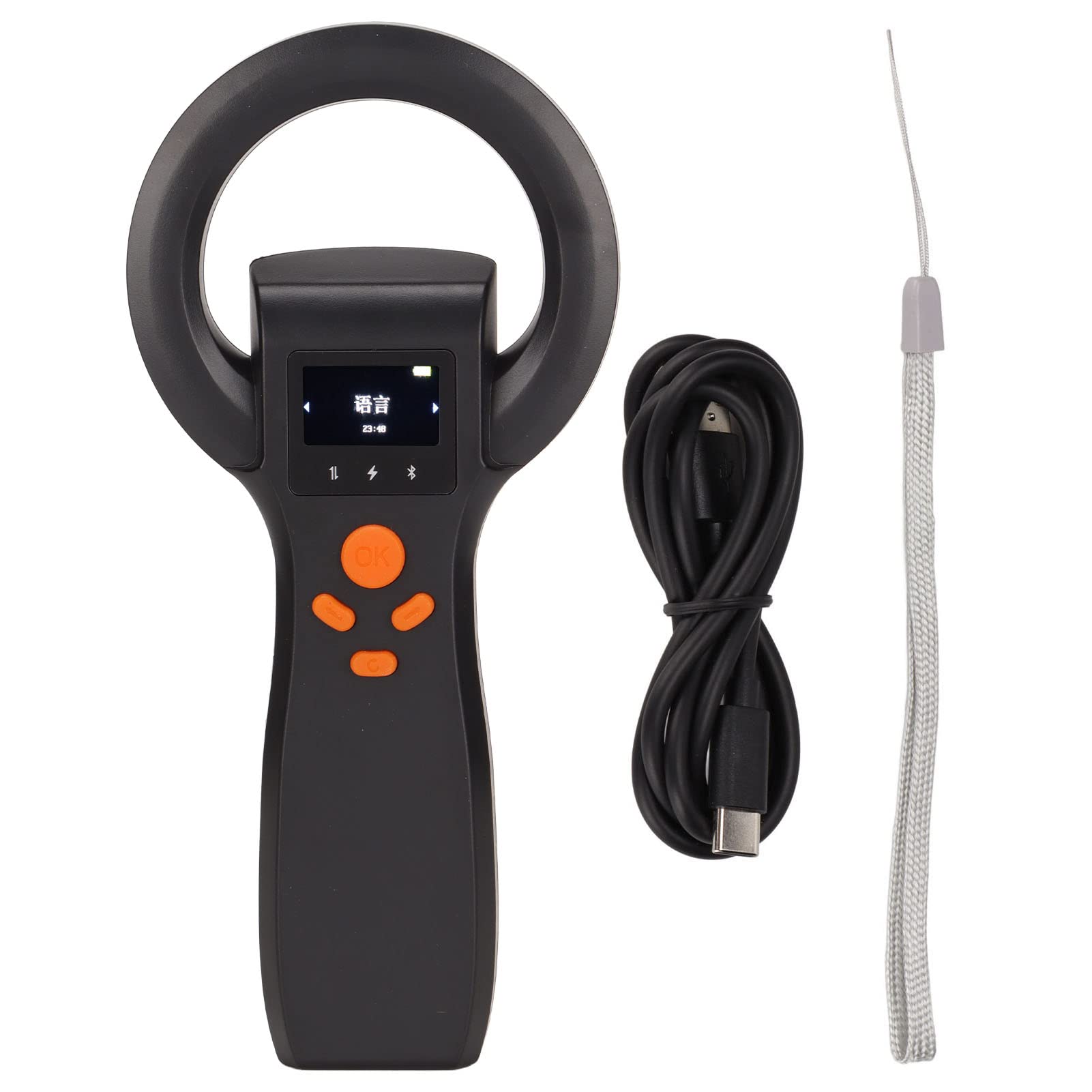 Wakects Tag Reader Wireless Pet ID Scanner, 134.2KHz (BLACK)
