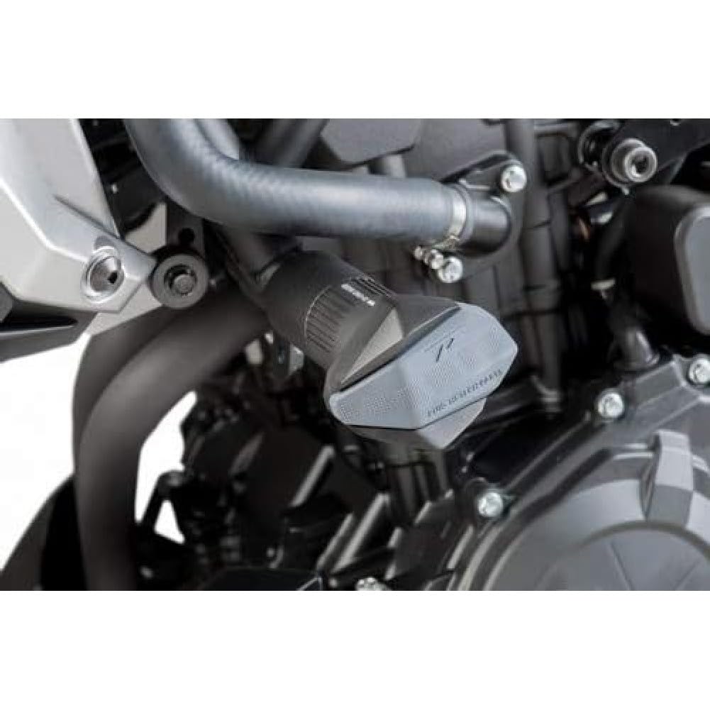 Puig 8589N R19 Engine Protectors with nylon sliders and compact design for full chassis and engine protection, Black