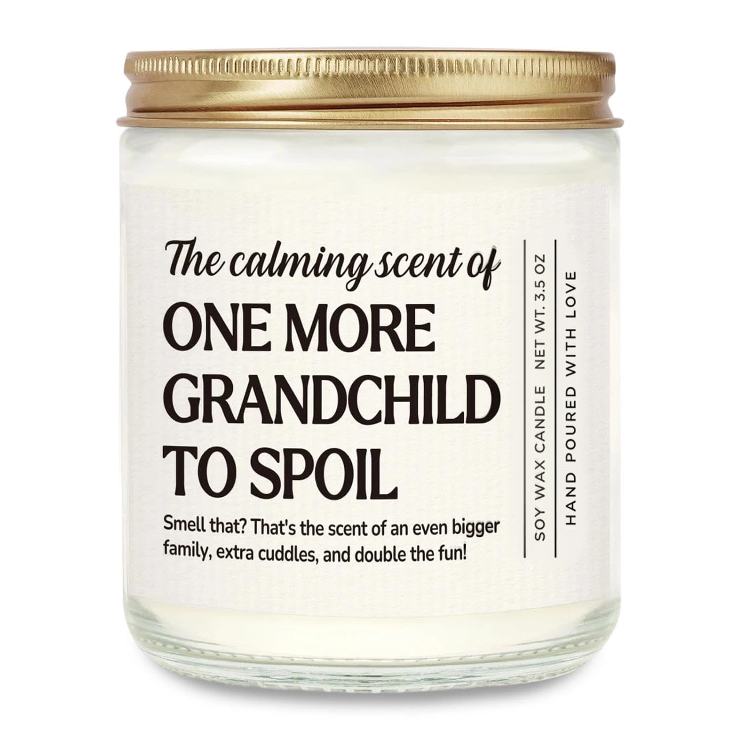 Pregnancy Announcement Gifts for Grandparents, One More Grandchild Pregnancy Announcement Lavender Scented Candle, Funny Baby Reveal Gifts for Grandad Grandma, 3.5oz
