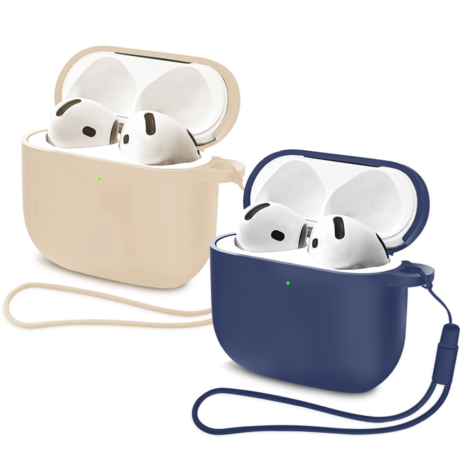 Mocarheri Funda de Silicona Compatible con AirPods 4.ª Generación con Kit de Limpiador, Fundas Protectora de Silicona para AirPods de 4 Generacion 2024, LED Visible Frontal, Negro — view 34