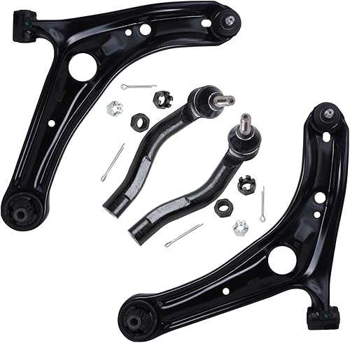 Miniatura 202 de Detroit Axle - Kit de brazos de control delanteros de 4 piezas para Nissan Cube 2009-2014, Nissan Versa 2007-2012 2 brazos de control inferiores con