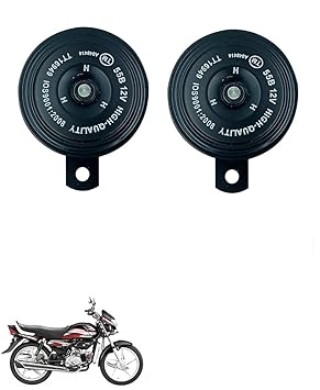 Znee Smart Motorcycle Horn Loud Sound Waterproof 12V 110DB (Set of 2) for Hero CD Deluxe